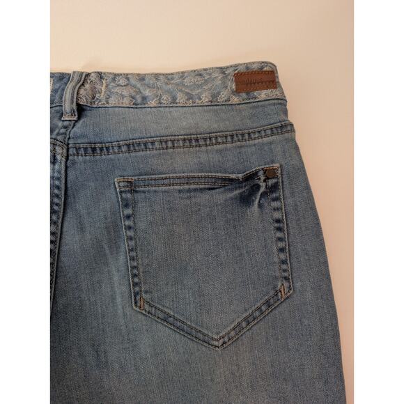 Sundance Women's Bella Etched Floral Print Straight Jeans Size 28 Boho - Picture 12 of 14